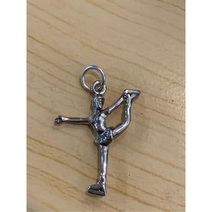 .925 Ice Skater Sterling Silver Jewelry Charm